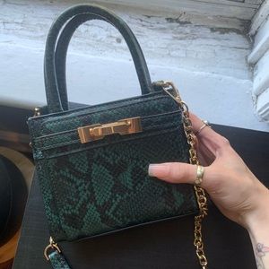 Faux leather cross body mini purse